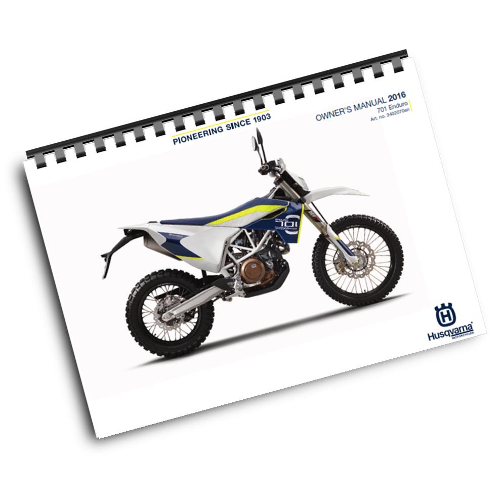 Official Husqvarna 2016 701 Enduro Owners Manual (Digital & Physical Copy)