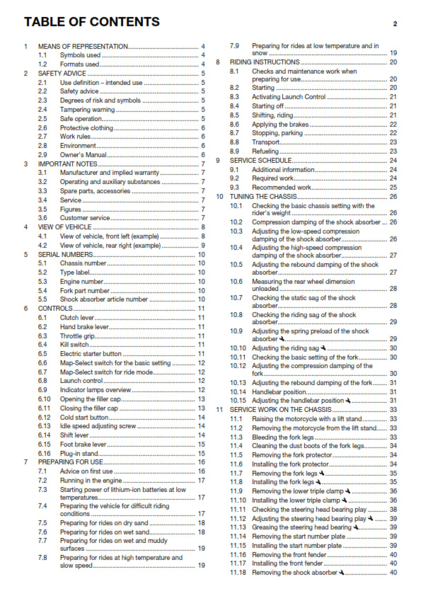 Official Husqvarna 2016 FC 450 Owners Manual (Digital & Physical Copy)