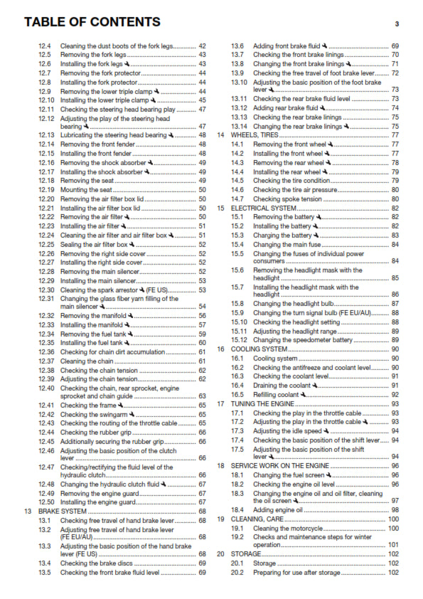 Official Husqvarna 2016 FE 250 Owners Manual (Digital & Physical Copy)