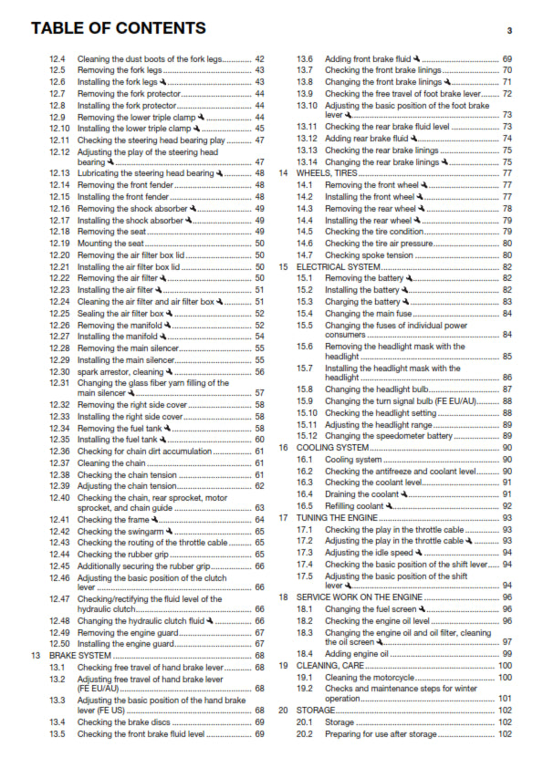 Official Husqvarna 2016 FE 350 Owners Manual (Digital & Physical Copy)