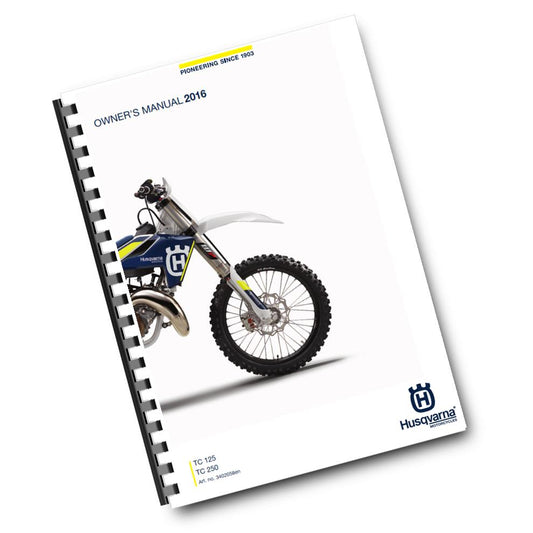 Official Husqvarna 2016 TC 125 & TC 150 Owners Manual (Digital & Physical Copy)