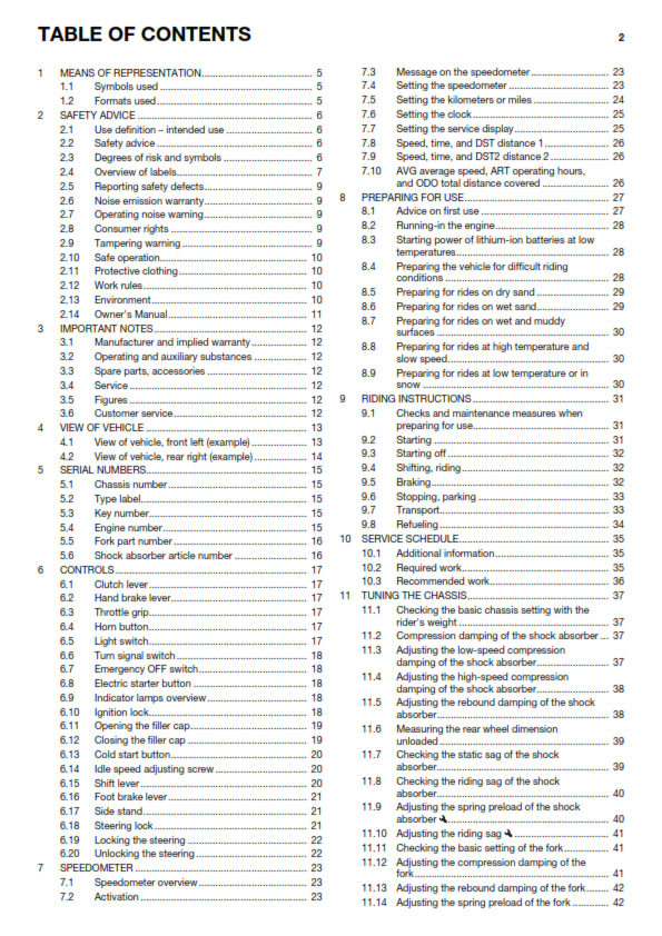 Official Husqvarna 2017 FE 250 US Owners Manual (Digital & Physical Copy)