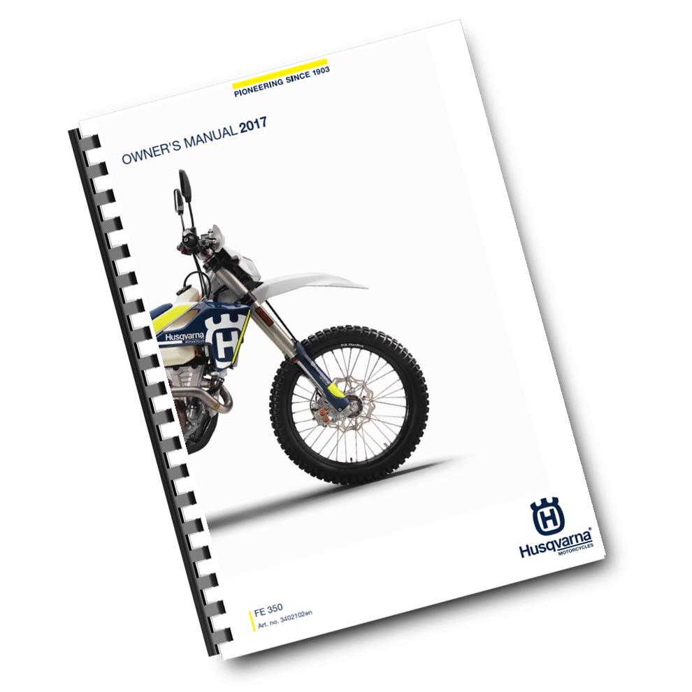 Official Husqvarna 2017 FE 350 US Owners Manual (Digital & Physical Copy)