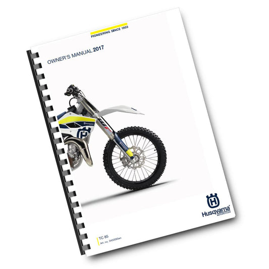 Official Husqvarna 2017 TC 85 19/16 & 17/14 Owners Manual (Digital & Physical Copy)
