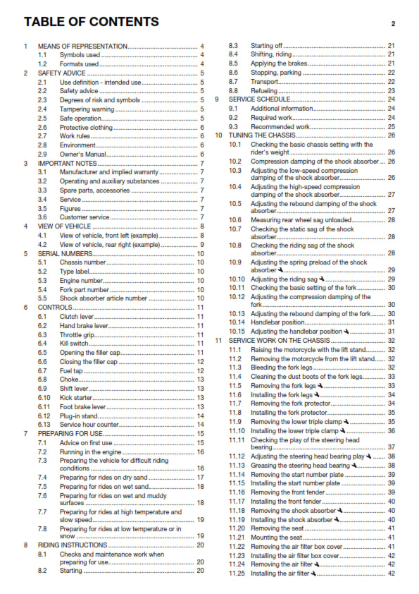 Official Husqvarna 2017 TC 85 19/16 & 17/14 Owners Manual (Digital & Physical Copy)