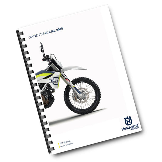 Official Husqvarna 2018 701 Enduro Owners Manual (Digital & Physical Copy)