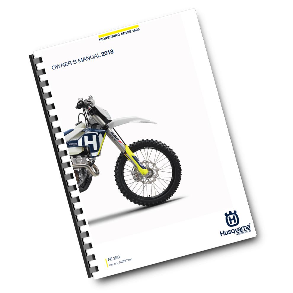 Official Husqvarna 2018 FE 250 Owners Manual (Digital & Physical Copy)