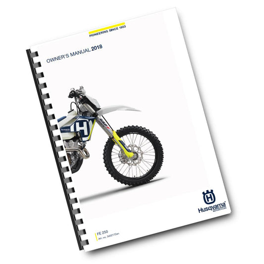 Official Husqvarna 2018 FE 250 Owners Manual (Digital & Physical Copy)
