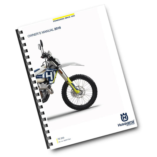 Official Husqvarna 2018 FE 250 US Owners Manual (Digital & Physical Copy)