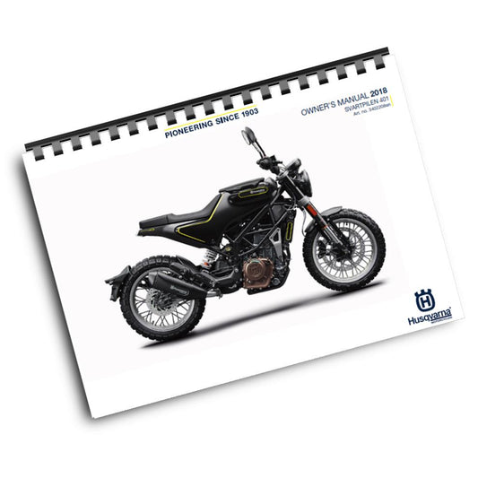 Official Husqvarna 2018 Svartpilen 401 Owners Manual (Digital & Physical Copy)