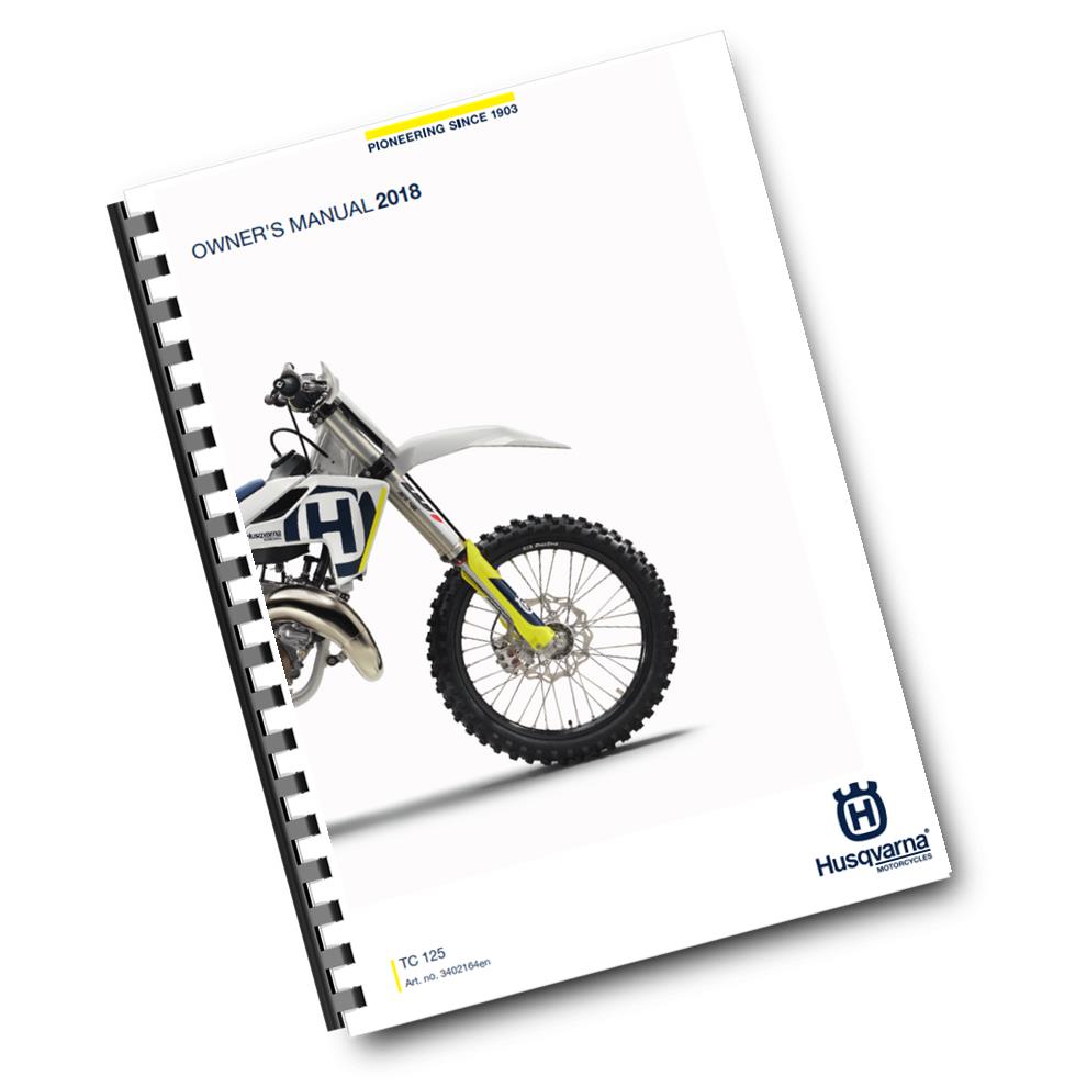 Official Husqvarna 2018 TC 125 Owners Manual (Digital & Physical Copy)
