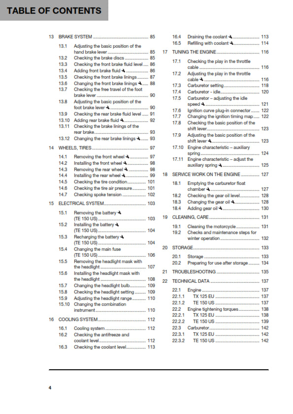 Official Husqvarna 2018 TX 125 & TE 150 Owners Manual (Digital & Physical Copy)
