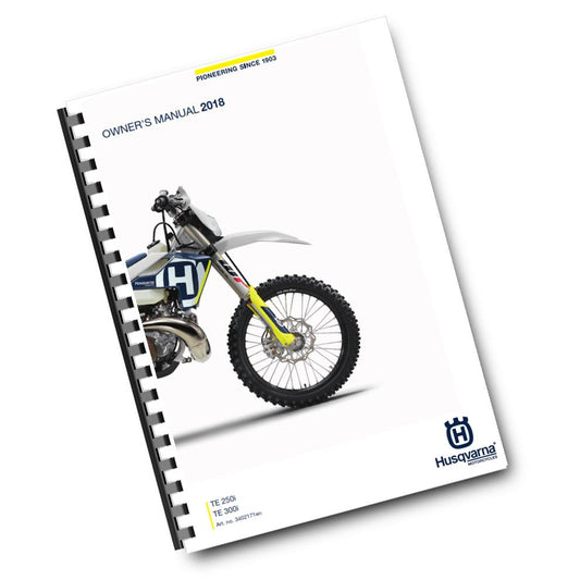 Official Husqvarna 2018 TE 250i & TE 300i Owners Manual (Digital & Physical Copy)