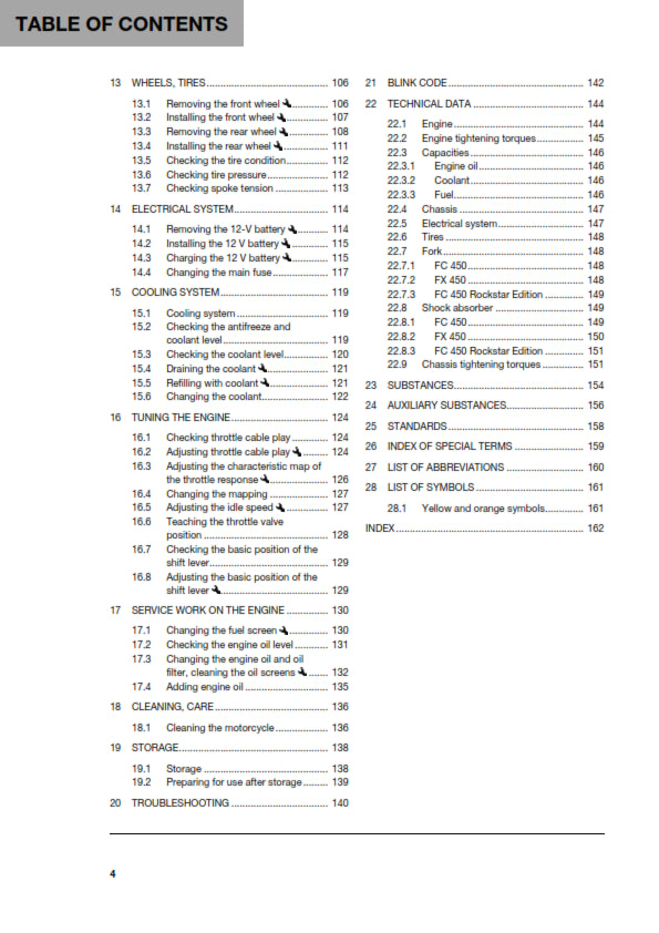 Official Husqvarna 2019 FX 450, FC 450 & Rockstar Edition Owners Manual (Digital & Physical Copy)