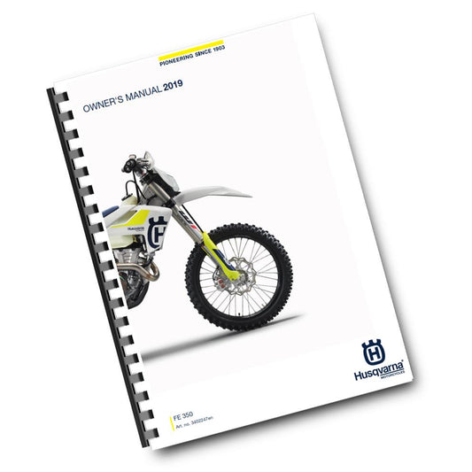 Official Husqvarna 2019 FE 350 Owners Manual (Digital & Physical Copy)