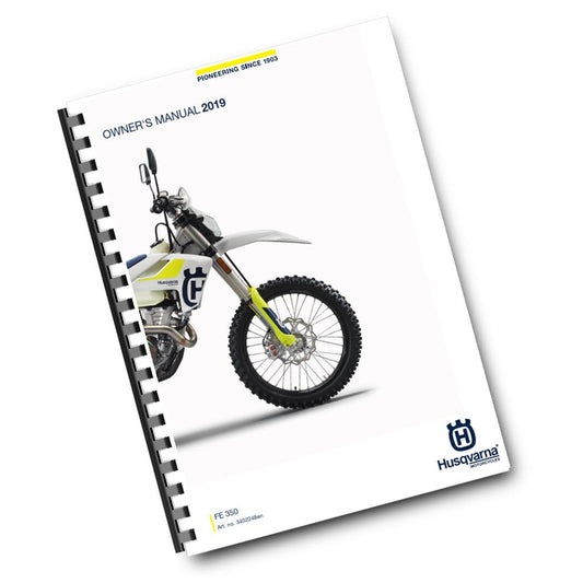 Official Husqvarna 2019 FE 350 US Owners Manual (Digital & Physical Copy)