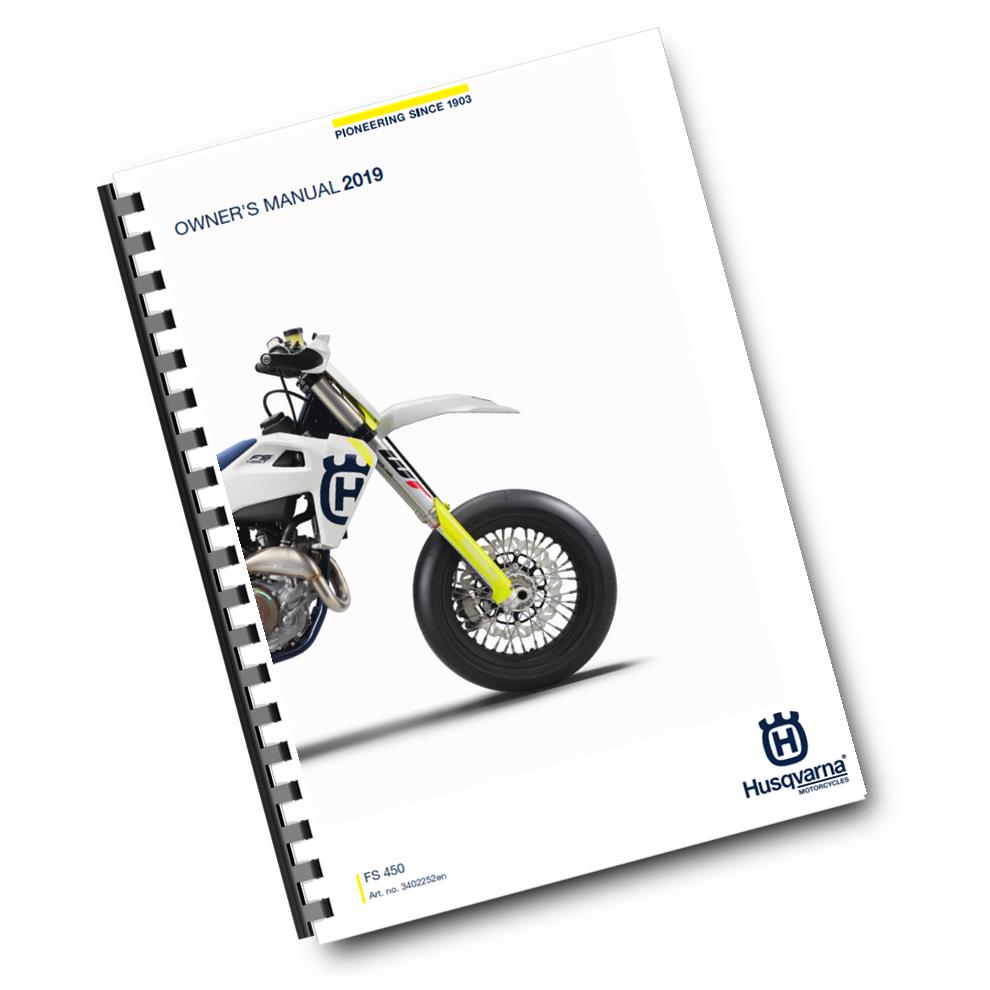 Official Husqvarna 2019 FS 450 Owners Manual (Digital & Physical Copy)
