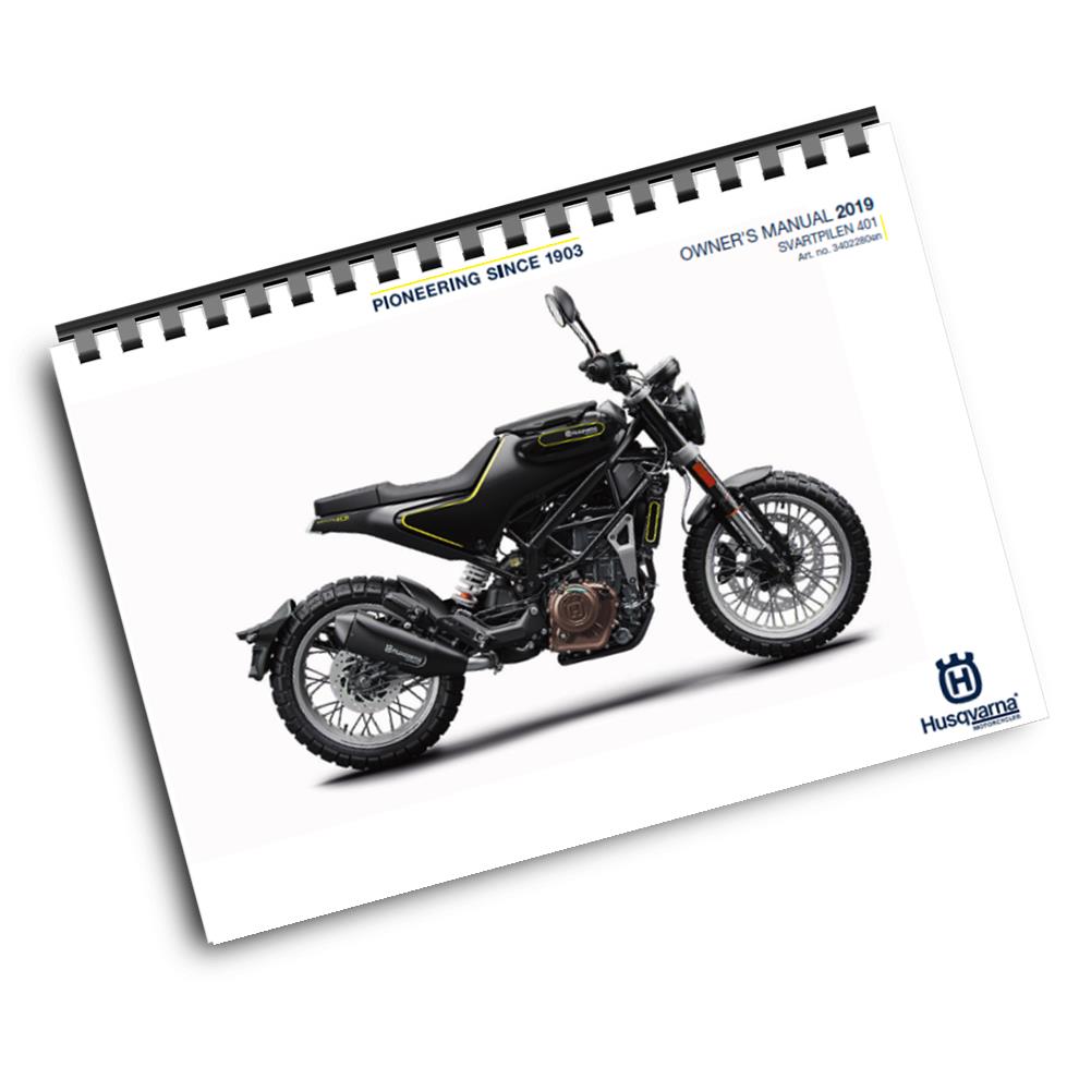Official Husqvarna 2019 Svartpilen 401 Owners Manual (Digital & Physical Copy)