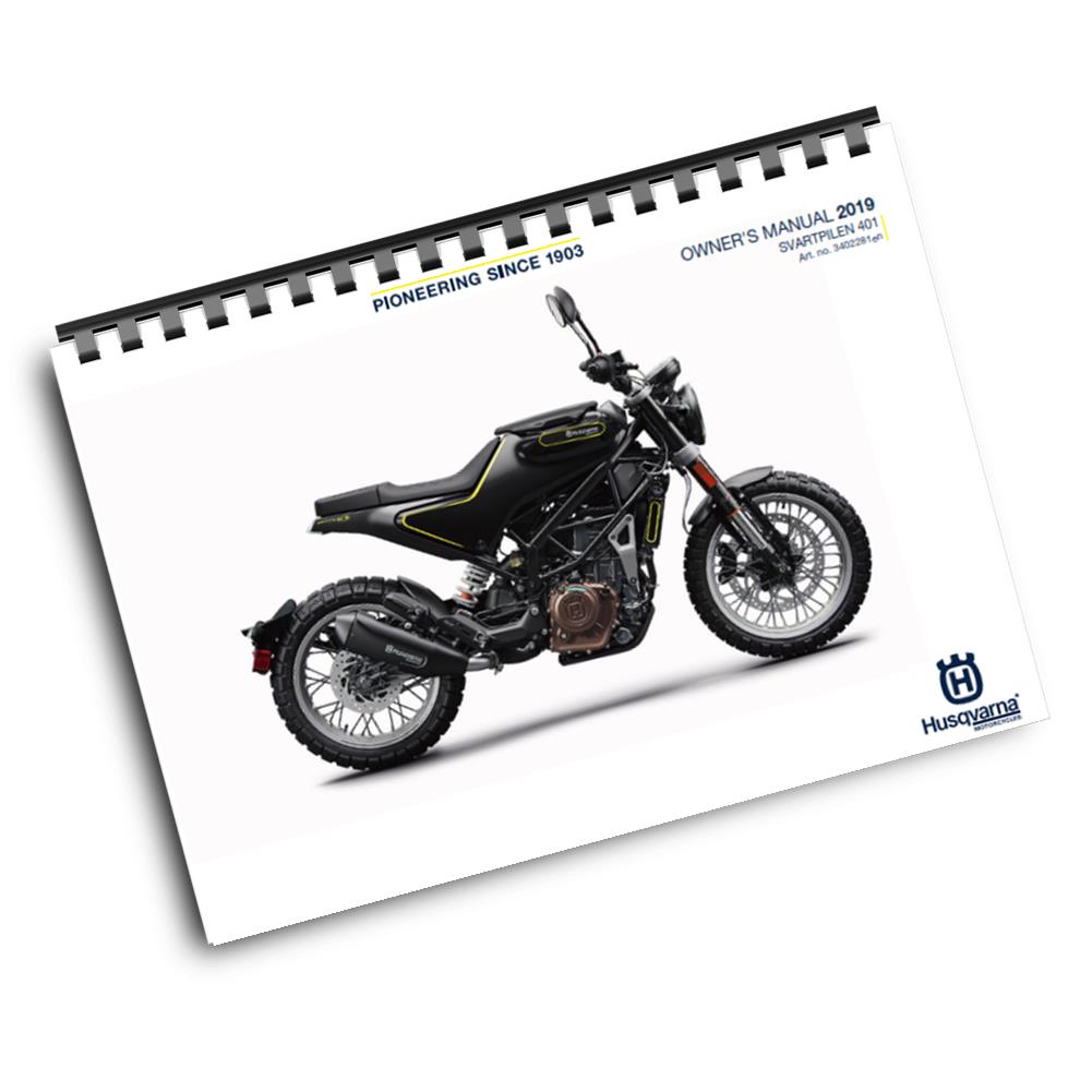Official Husqvarna 2019 Svartpilen 401 US Owners Manual (Digital & Physical Copy)