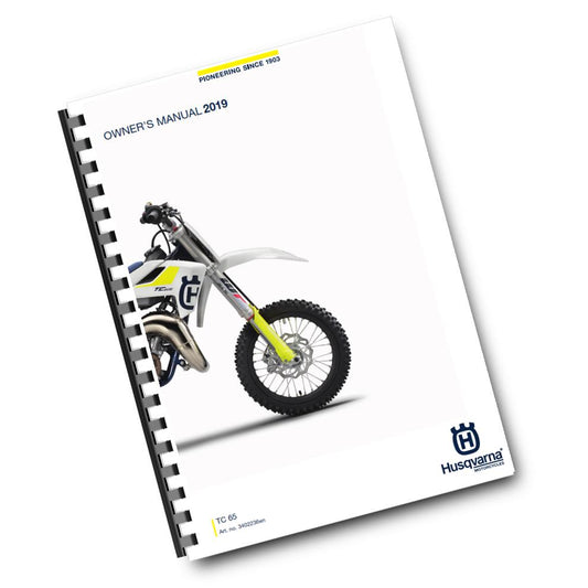 Official Husqvarna 2019 TC 65 Owners Manual (Digital & Physical Copy)