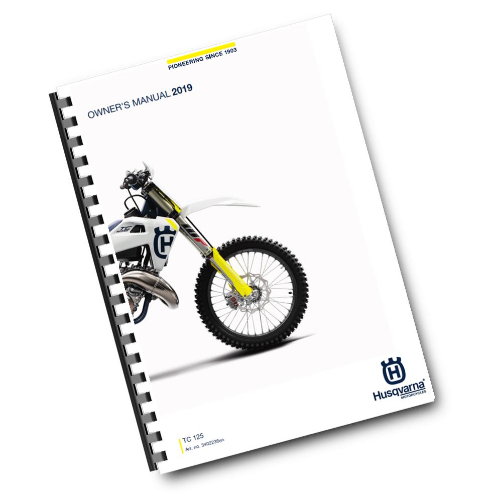 Official Husqvarna 2019 TC 125 Owners Manual (Digital & Physical Copy)