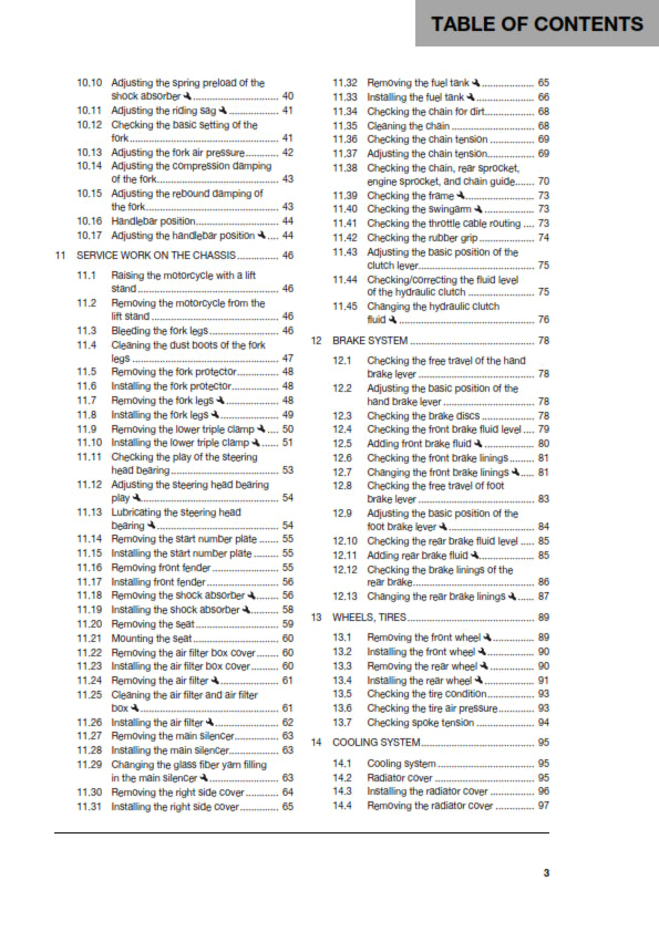 Official Husqvarna 2019 TC 125 Owners Manual (Digital & Physical Copy)