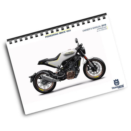 Official Husqvarna 2019 Vitpilen 401 Owners Manual (Digital & Physical Copy)
