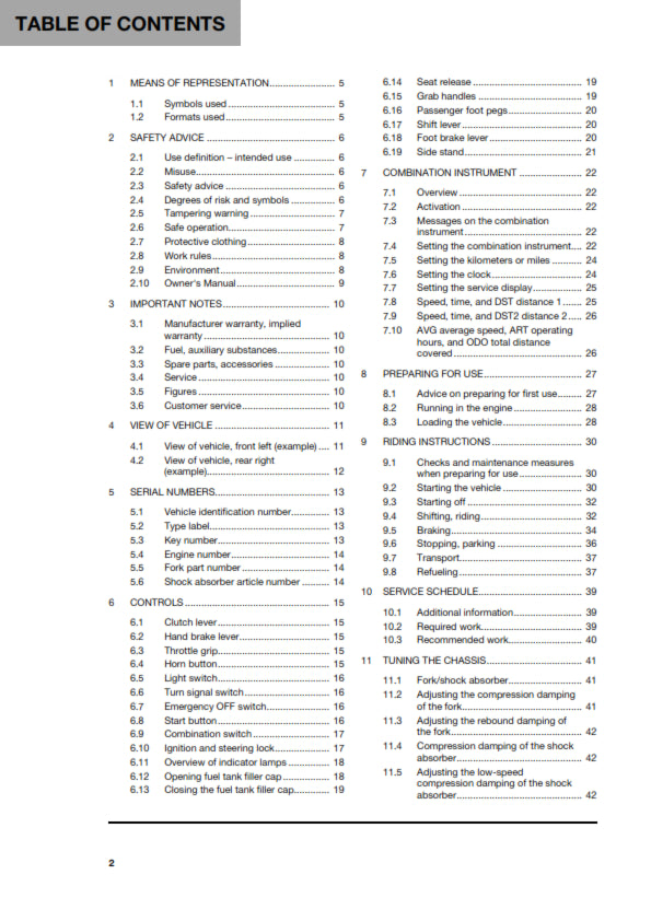 Official Husqvarna 2020 701 Enduro Owners Manual (Digital & Physical Copy)