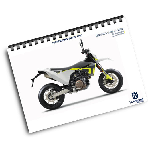 Official Husqvarna 2020 701 Supermoto Owners Manual (Digital & Physical Copy)