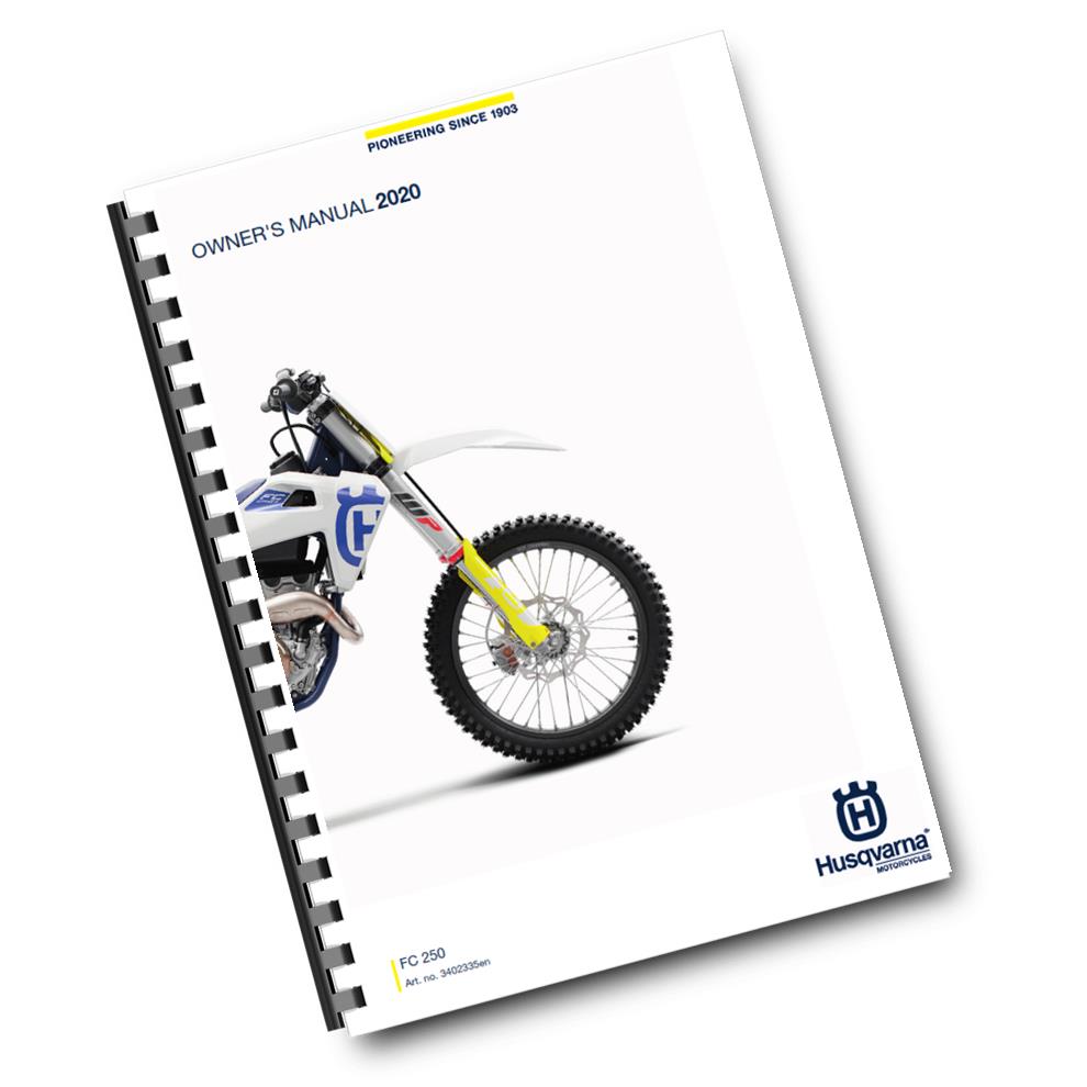 Official Husqvarna 2020 FC 250 Owners Manual (Digital & Physical Copy)