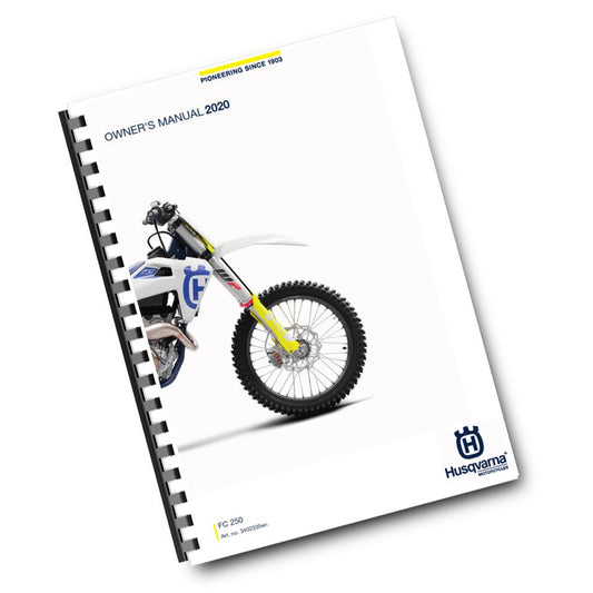 Official Husqvarna 2020 FC 250 Owners Manual (Digital & Physical Copy)
