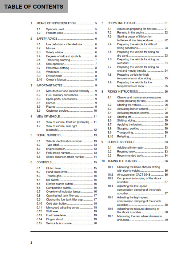 Official Husqvarna 2020 FC 250 Owners Manual (Digital & Physical Copy)