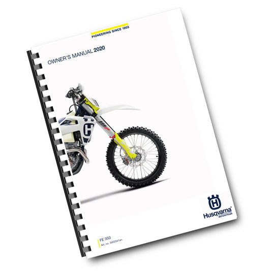 Official Husqvarna 2020 FE 350 Owners Manual (Digital & Physical Copy)