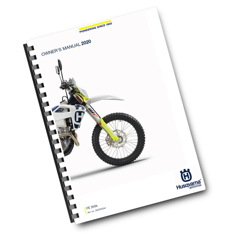 Official Husqvarna 2020 FE 350s Owners Manual (Digital & Physical Copy)