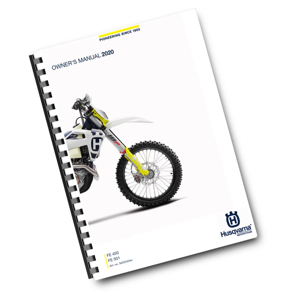 Official Husqvarna 2020 FE 450 & FE 501 Owners Manual (Digital & Physical Copy)