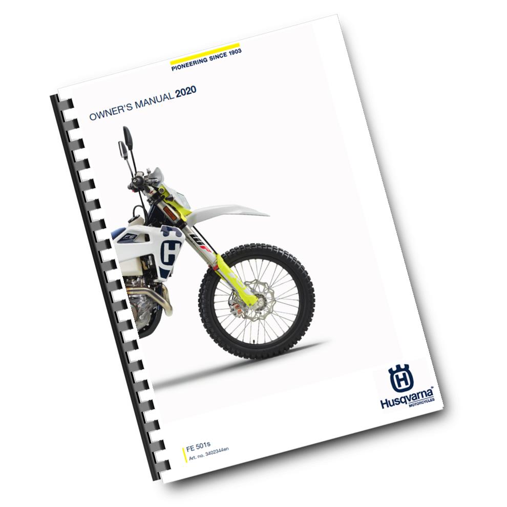 Official Husqvarna 2020 FE 501s Owners Manual (Digital & Physical Copy)