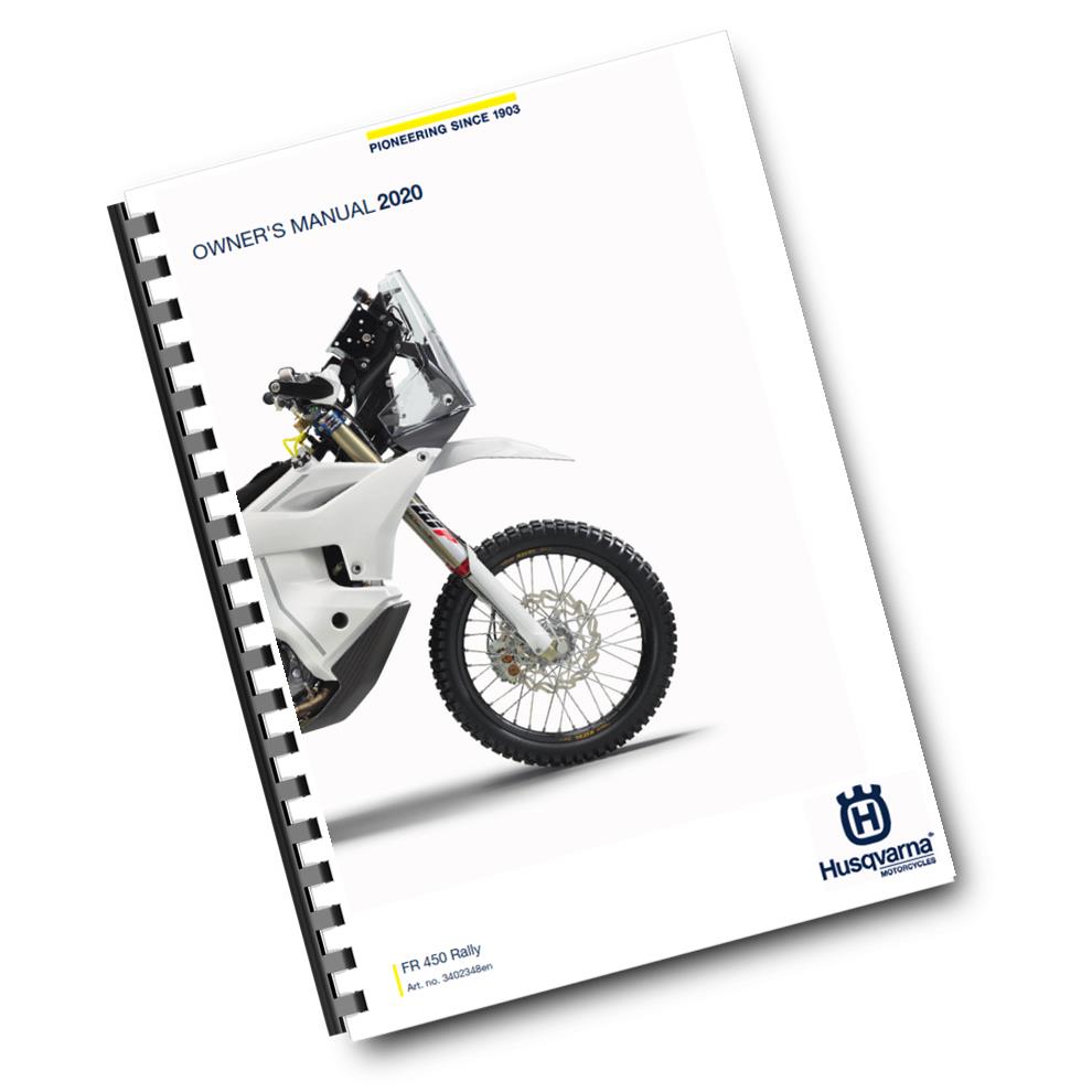 Official Husqvarna 2020 FR 450 Rally Owners Manual (Digital & Physical Copy)