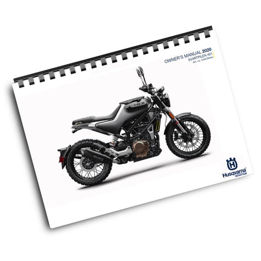 Official Husqvarna 2020 Svartpilen 401 US Owners Manual (Digital & Physical Copy)
