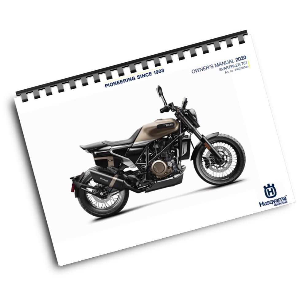 Official Husqvarna 2020 Svartpilen 701 US Owners Manual (Digital & Physical Copy)