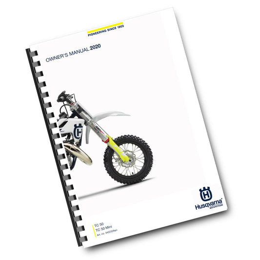 Official Husqvarna 2020 TC 50 & TC 50 Mini Owners Manual (Digital & Physical Copy)