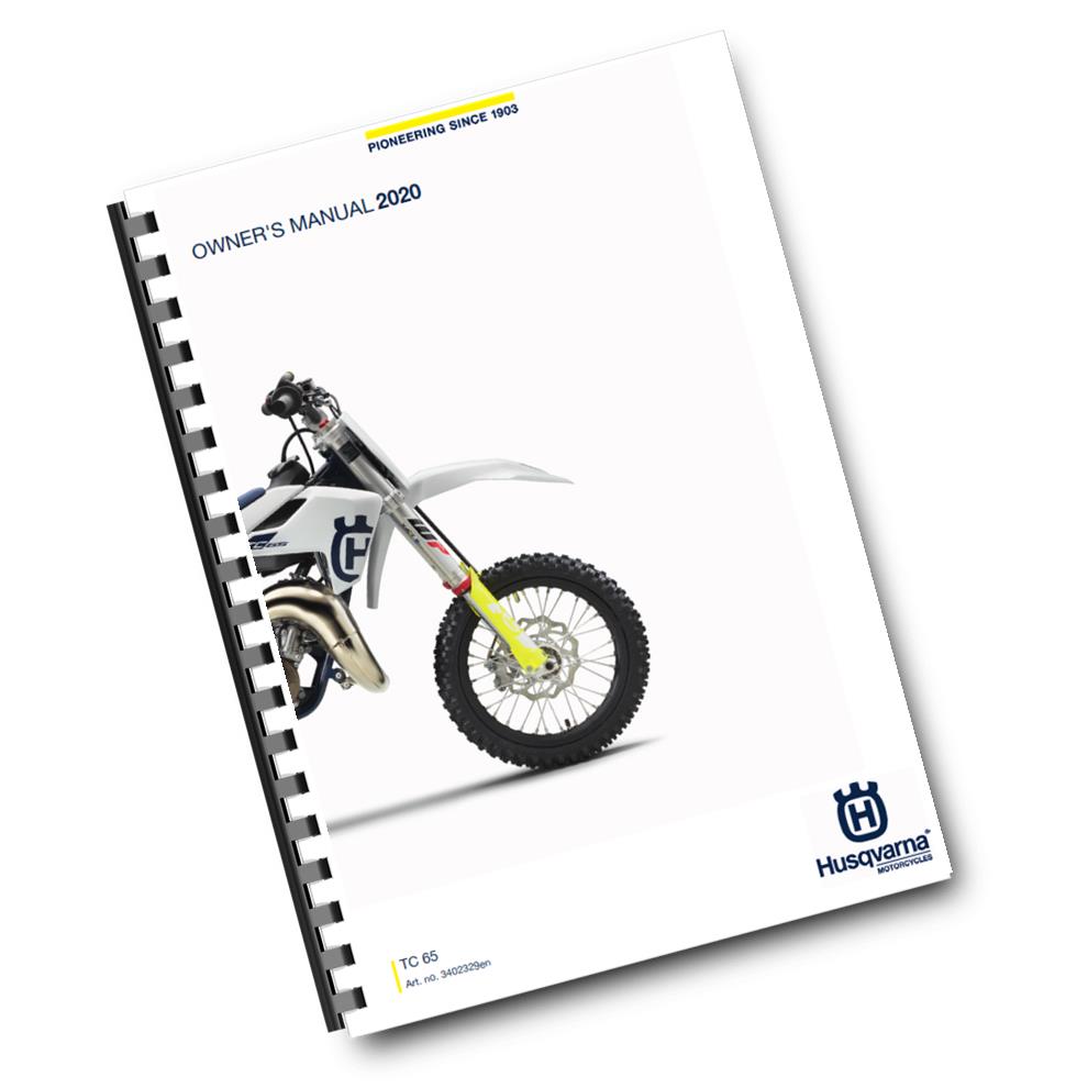 Official Husqvarna 2020 TC 65 Owners Manual (Digital & Physical Copy)