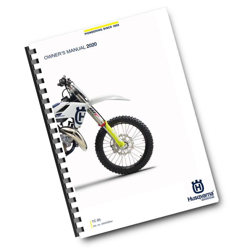 Official Husqvarna 2020 TC 85 19/16 & 17/14 Owners Manual (Digital & Physical Copy)