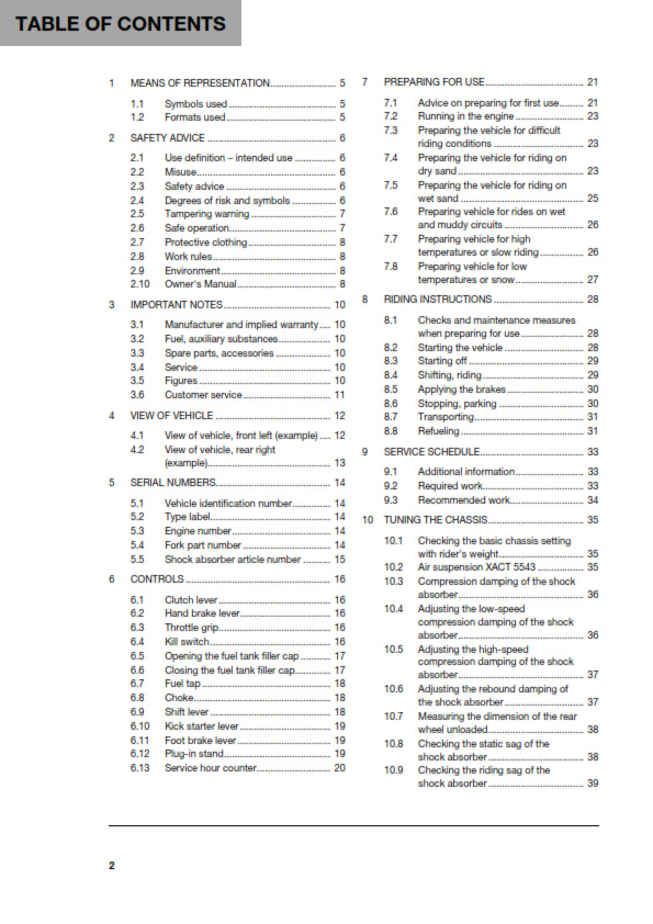 Official Husqvarna 2020 TC 85 19/16 & 17/14 Owners Manual (Digital & Physical Copy)