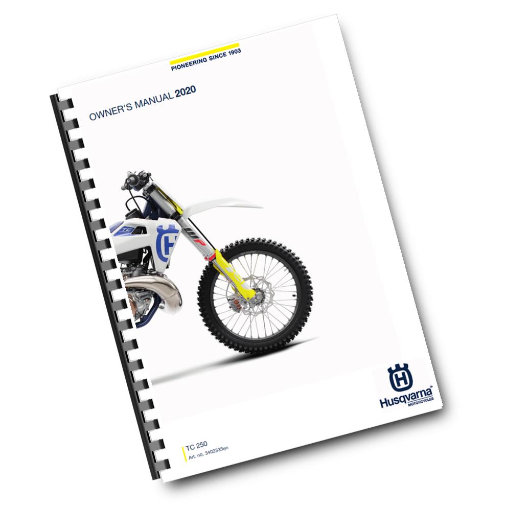 Official Husqvarna 2020 TC 250 Owners Manual (Digital & Physical Copy)