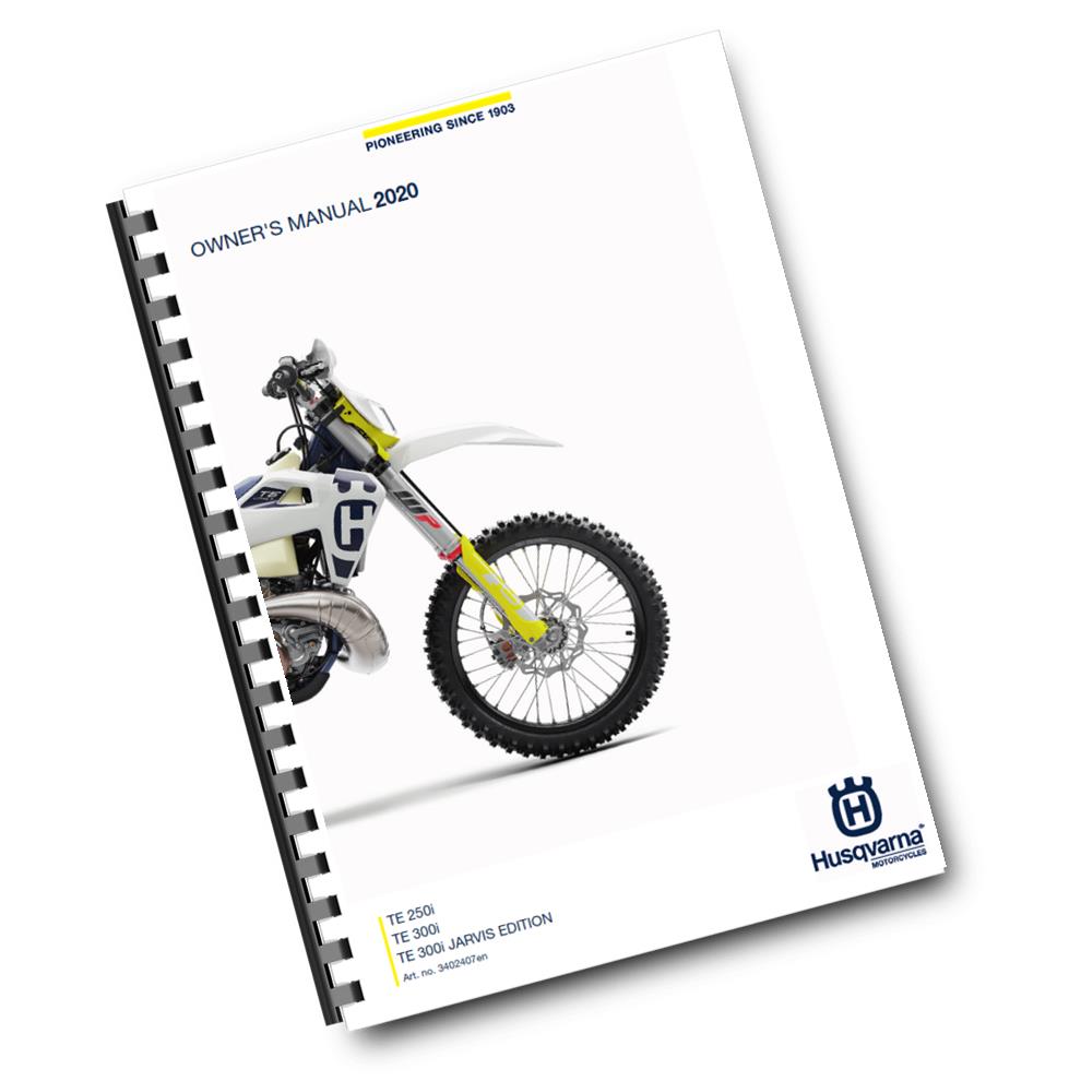 Official Husqvarna 2020 TE 250i, 300i & Jarvis Edition Owners Manual (Digital & Physical Copy)