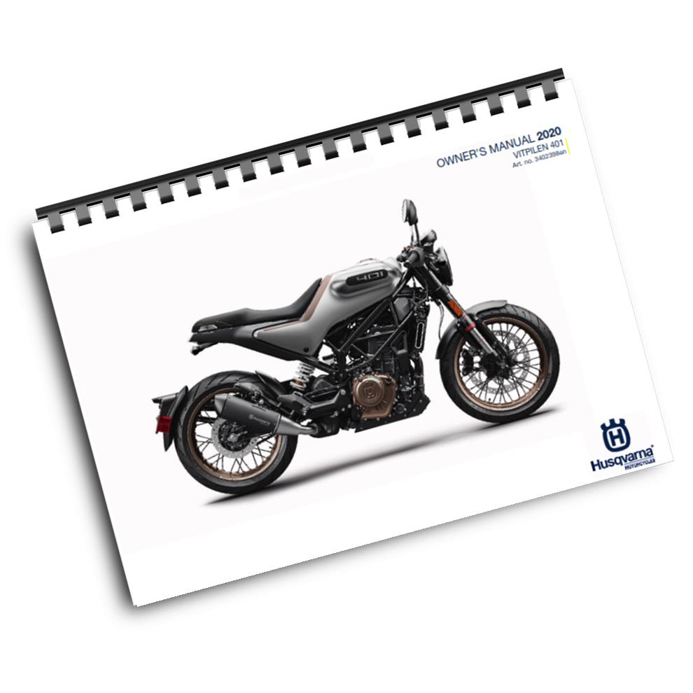 Official Husqvarna 2020 Vitpilen 401 US Owners Manual (Digital & Physical Copy)