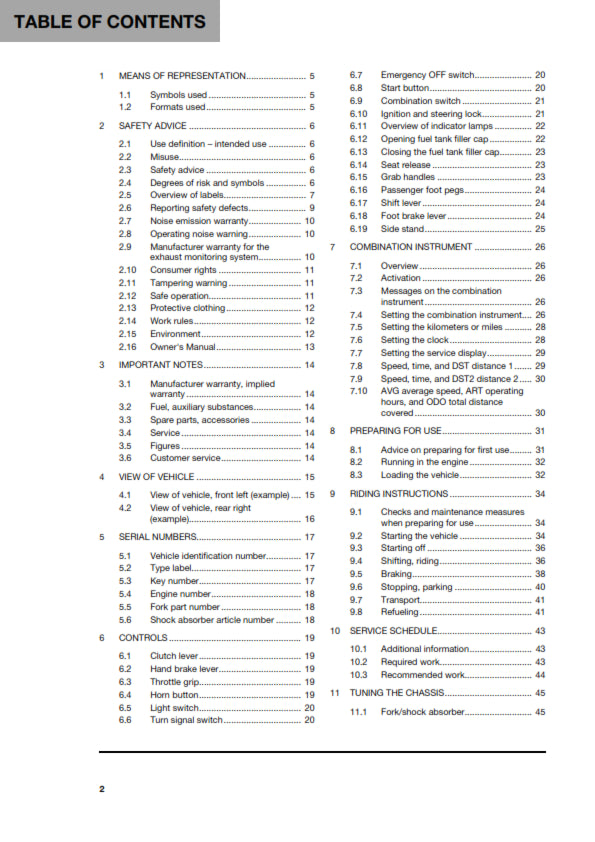 Official Husqvarna 2021 701 Enduro US Owners Manual (Digital & Physical Copy)