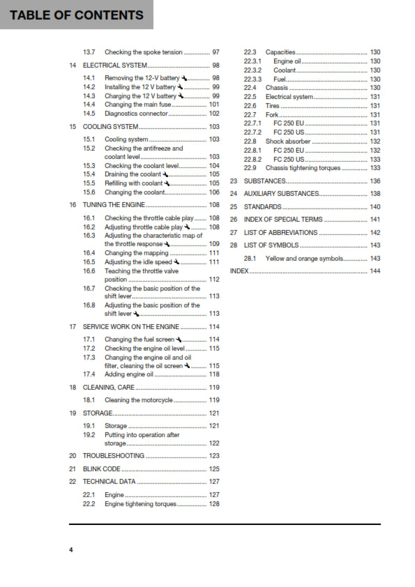 Official Husqvarna 2021 FC 250 Owners Manual (Digital & Physical Copy)