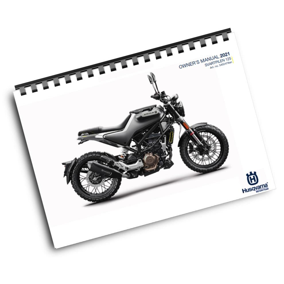 Official Husqvarna 2021 Svartpilen 125 Owners Manual (Digital & Physical Copy)