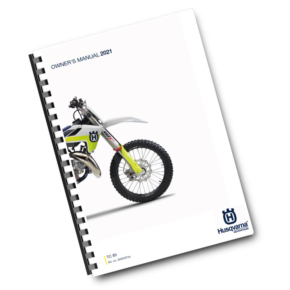 Official Husqvarna 2021 TC 85 19/16 & 17/14 Owners Manual (Digital & Physical Copy)